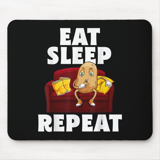 Funny Spud Life Potato Älskare Vegetarian Coola Wo Musmatta (Framsidan)