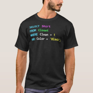 Funny SQL-design för SQL-programmerare, DBA och DB T Shirt