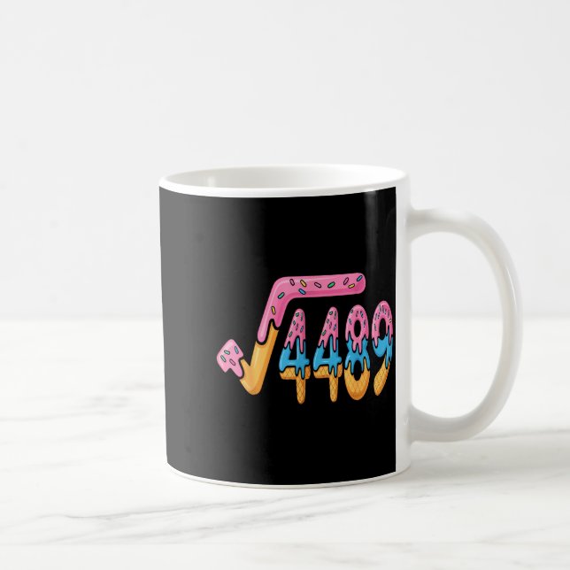 Funny Square Root 4489 Funny 67 Math Ice Cream Mem Kaffemugg (Höger)
