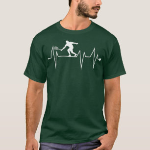 Funny Squash Player Tennis Heartslag Heart Pulse R T Shirt