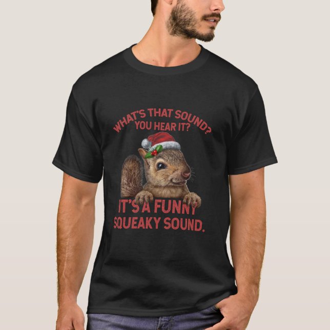Funny Squeaky Ljud Long Shirt-julekorre T Shirt (Framsida)