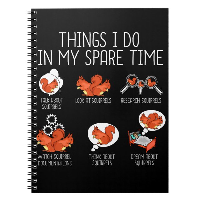 Funny Squirrel Älskare Gift Women Squirrels Anteckningsbok (Framsidan)