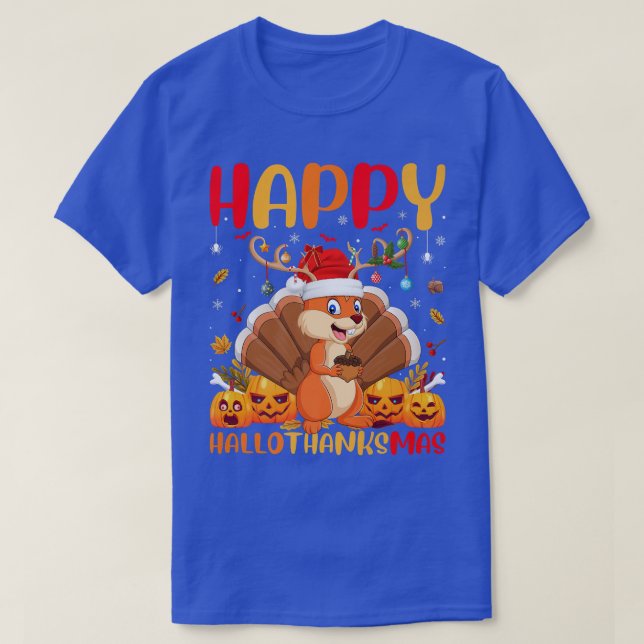 Funny Squirrel Animal Lover Happy Squirrel HelloTh T Shirt (Design framsida)