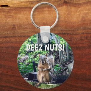 Funny Squirrel Deez Nöt Vuxen humor Nyckelring
