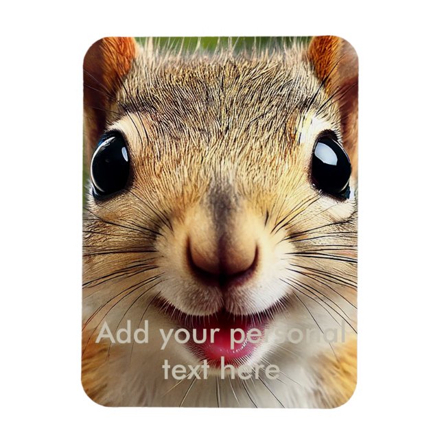 Funny Squirrel Fridge Magnet - Cute and Quirky Kit (Vertikal)