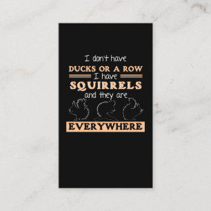 Funny Squirrel Garden Humor Squirrels Joke Visitkort