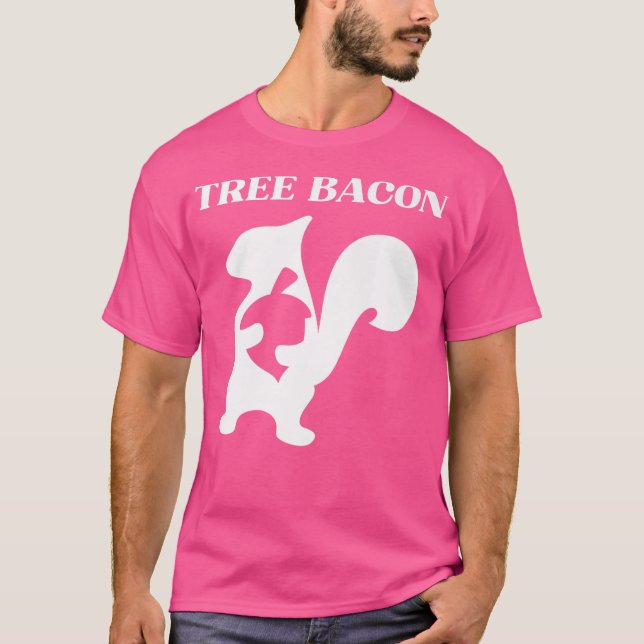 Funny Squirrel Hunting Rifle Hunter Träd Bacon Foo T Shirt (Framsida)