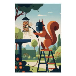 Funny squirrel perfect poster