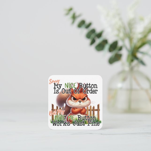 Funny Squirrel Tumbler Anteckningskort (Stående Fram)