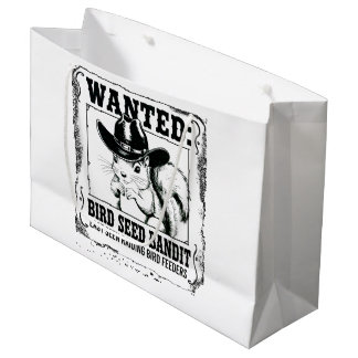 Funny Squirrel Wanted Poster | Bird Seed Bandit Co