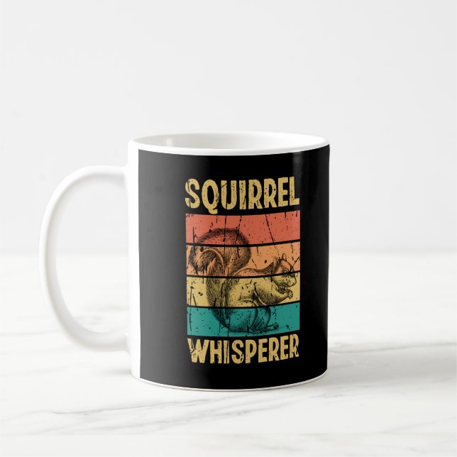 Funny Squirrel Whisperer Kaffemugg (Vänster)