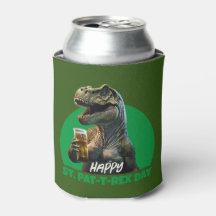 Funny St. Pat-T-Rex Firande Beer-Loving Dino