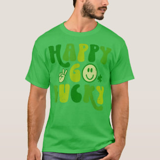 Funny St Patrick Day Manar Women Kids Lycklig Go T Shirt