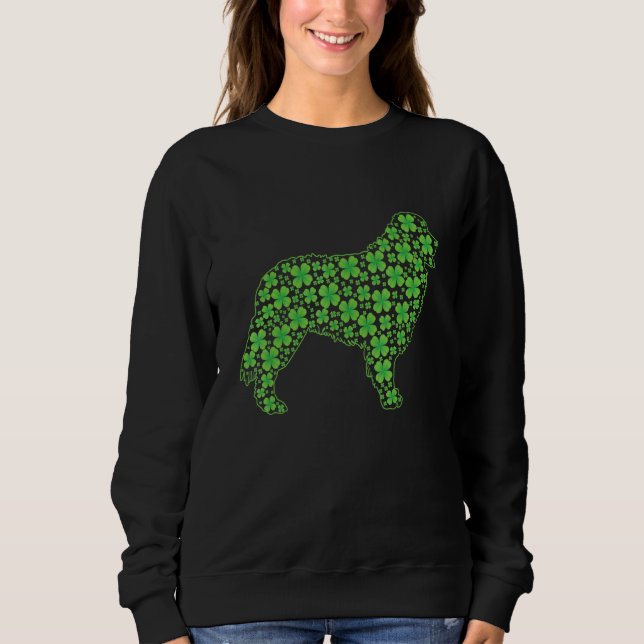 Funny St Patrick S Day Bernese Mountain Hund Shamr T Shirt (Framsida)