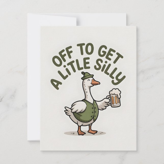 Funny St Patrick’s Day Goose Card Julkort (Framsida)