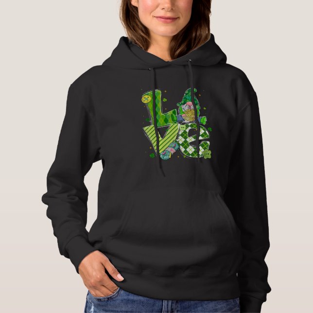 Funny St Patrick S Day Knitting Gnomes Seamstress T Shirt (Framsida)