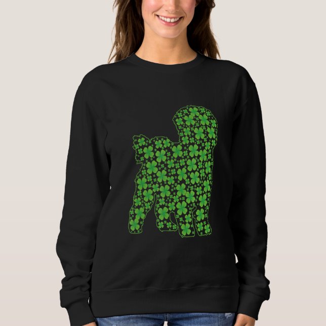 Funny St Patrick S Day Maltese Hund Shamrock Irish T Shirt (Framsida)