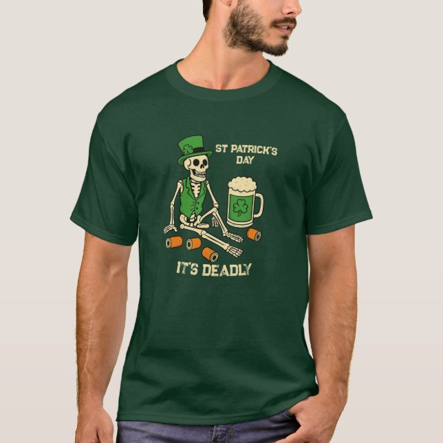 Funny St Patrick’s Day Men's Shirt T (Framsida)