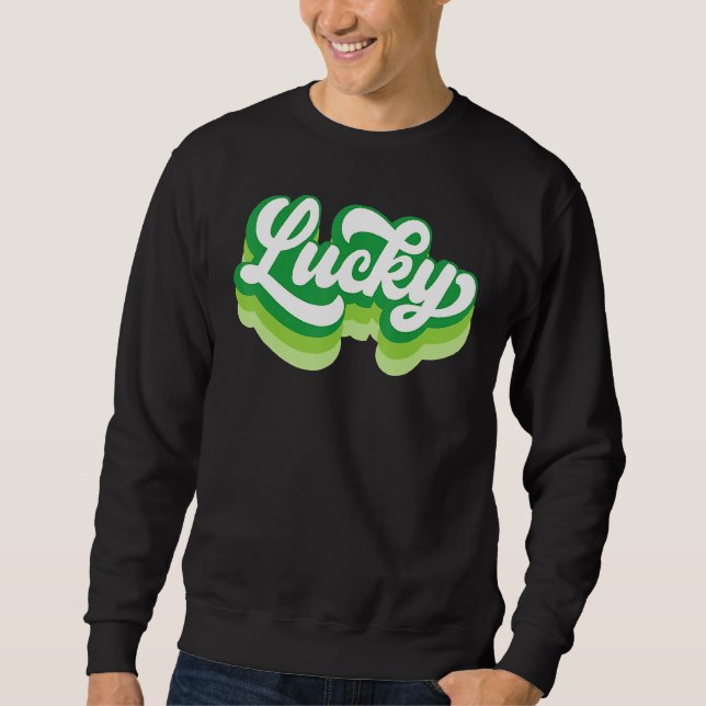 Funny St Patrick S Day Saint Paddy S Lång Ärmad Tröja (Framsida)