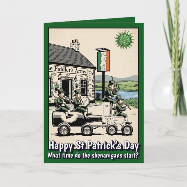 Funny St Patrick's Day Card Kort (Framsida)