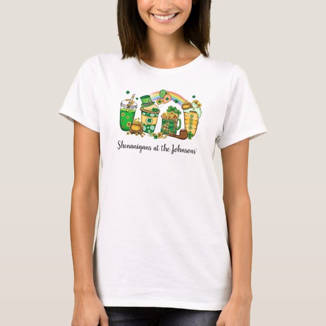 Funny St patricks day Design Shenanigans Sweatshi T Shirt (Framsida)