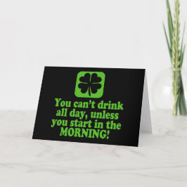 Funny St patricks day Drinking Kort