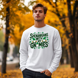 Funny St. Patrick's Day Gnome Shenanigans Party T Shirt