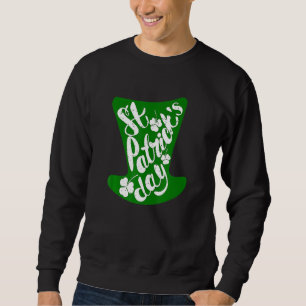 Funny St patricks day Irish Drinking Lucky Shamroc Lång Ärmad Tröja