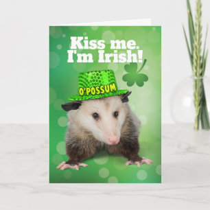 Funny St. Patrick's Day Irish O'Possum Kort