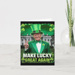 Funny St patricks day Irish Trump Leprechaun Löv Kort