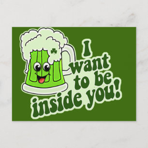 Funny St patricks day Irish Vykort
