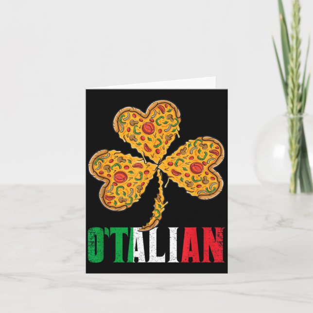 Funny St Patricks Day Irish Zza Italian Pride O'ta Kort (Framsida)