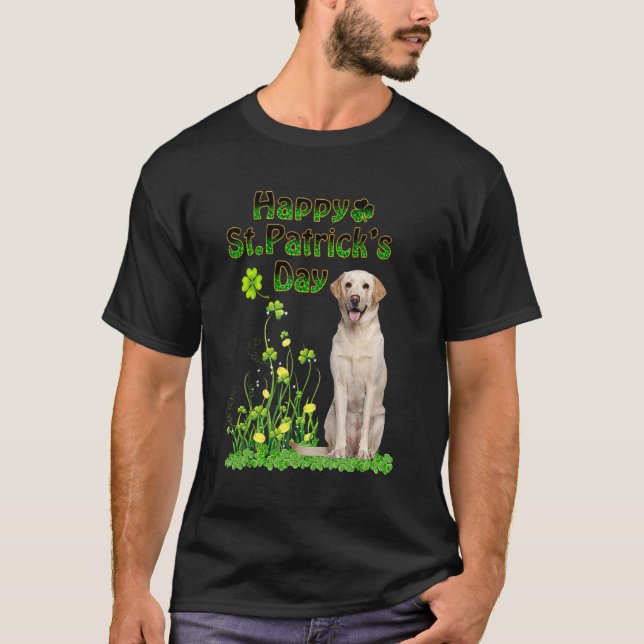 Funny St patricks day Labrador Retriever Hund Cute T Shirt (Framsida)