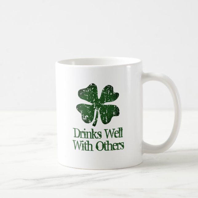 Funny St Patrick's Day lucky clover coffee mug Kaffemugg (Höger)