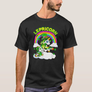 Funny St patrick's day Lucky Lepricorn Unicorn Rai T Shirt