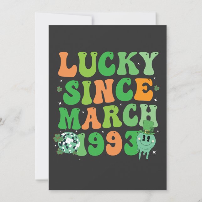 Funny St patrick's day Lucky sedan mars 1993 Tack Kort (Framsida)