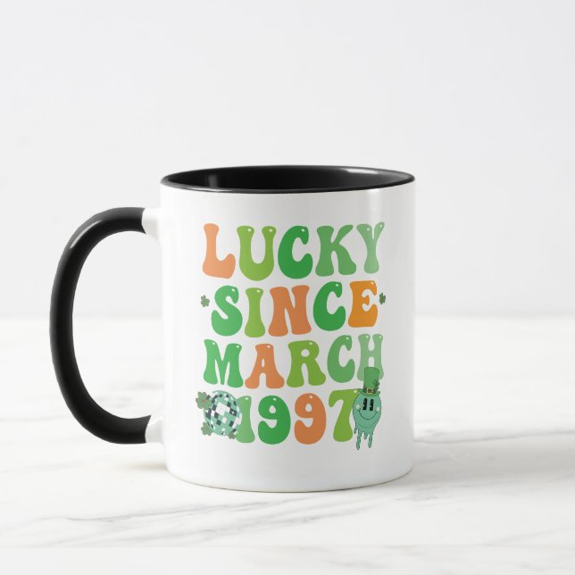 Funny St patrick's day Lucky sedan mars 1997 Mugg (Vänster)