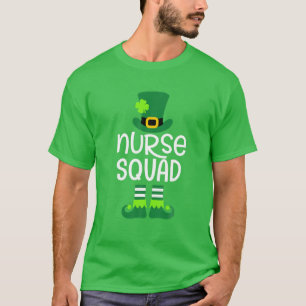 Funny St patricks day Nurse Squad Stethoscope Nurs T Shirt