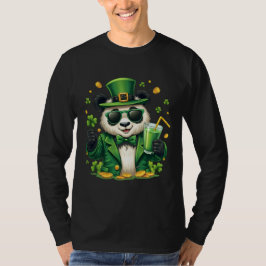 Funny St patrick's day Shamrock Panda Älskare Funn T Shirt