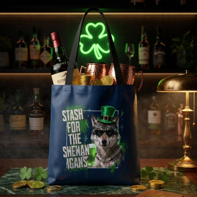Funny St Patricks Day Stash For Shenanigans Tygkasse (Skapare uppladdad)