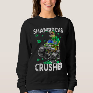 Funny St patricks day T Rex Dinosaur Monster Truc Shirt