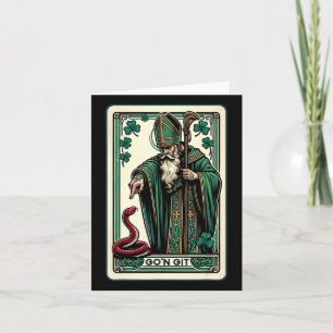 Funny St patricks day Tarot Card Go'n Git St Patri Kort