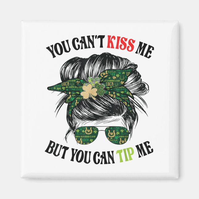 Funny St patricks day Waitress Bartender Servitör  Magnet (Framsidan)