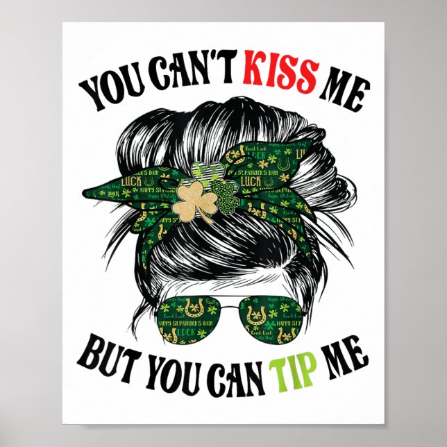 Funny St patricks day Waitress Bartender Servitör  Poster (Framsidan)