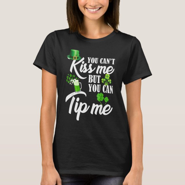 Funny St patricks day Waitress Bartender-Servitör T Shirt (Framsida)