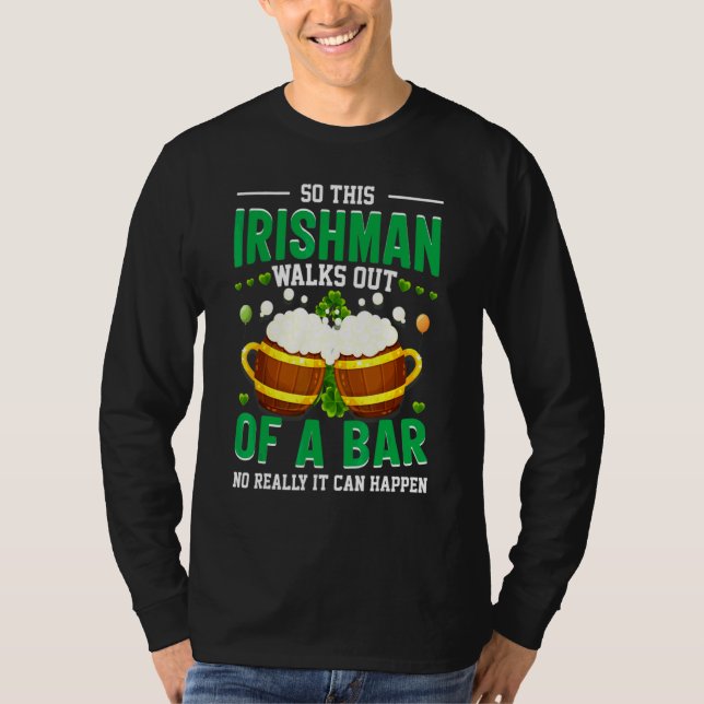 Funny St Patricks Irish Joke T Shirt (Framsida)