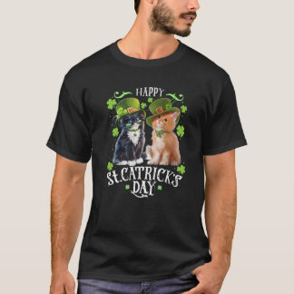 Funny St Pat's Paddy Patrick Day's Lycklig St Cat T Shirt