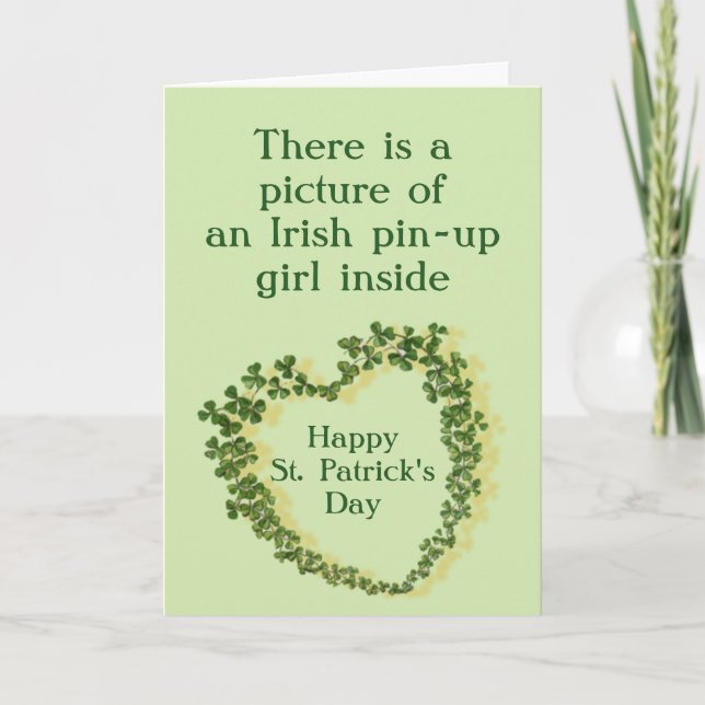 Funny St Saint patrick's day Helgkort (Framsida)