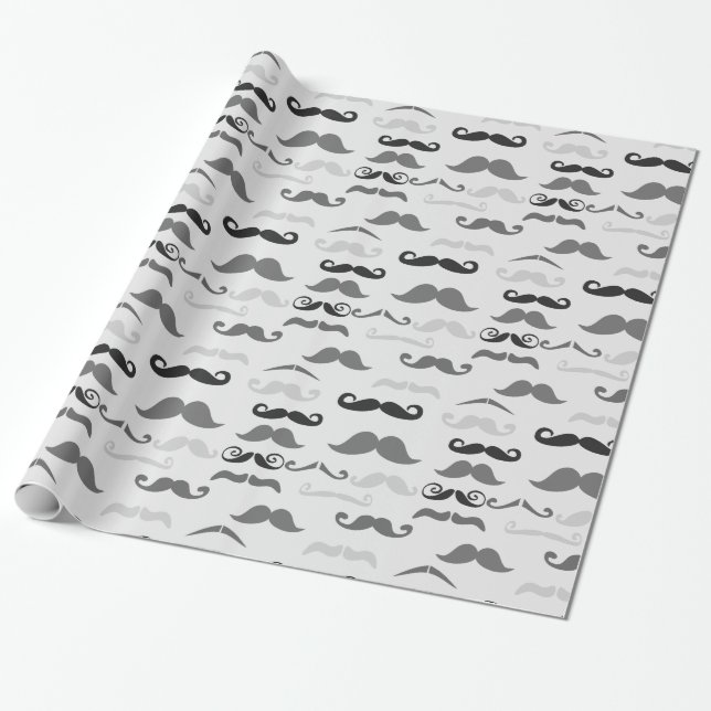 Funny Stache Presentpapper (Utrullad)
