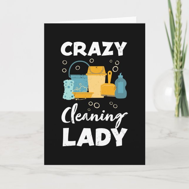 Funny Städning Cleaner Housekeeper Gift Kort (Framsida)
